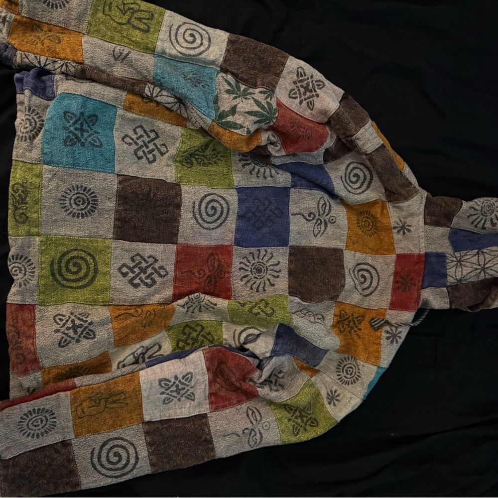 Colorful Patchwork trippy hoodie
